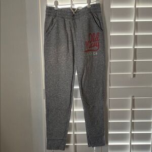 Old Navy Gray Sweatpants with Elastic Cuffs